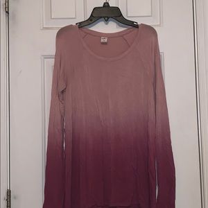 ombré long sleeve shirt